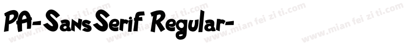 PA-SansSerif Regular字体转换